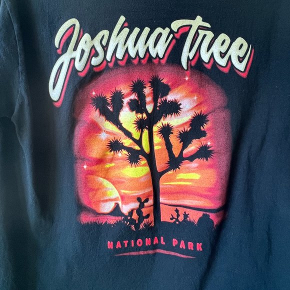 Gently Worn DOM It's About the Art Joshua Tree National Park Sunset Graphic Tee - Picture 3 of 6